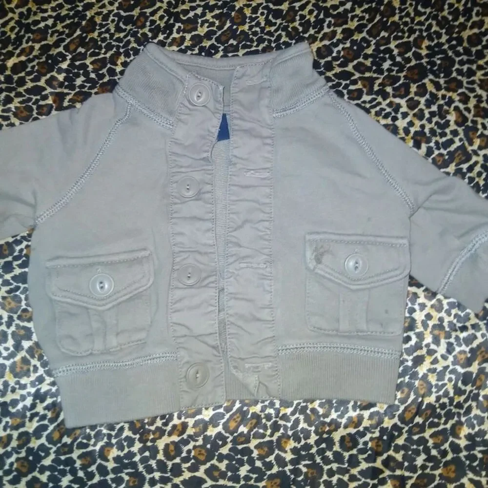 BabyGap Fleece Bomber-Style Cardigan Jacket size 0-3 months